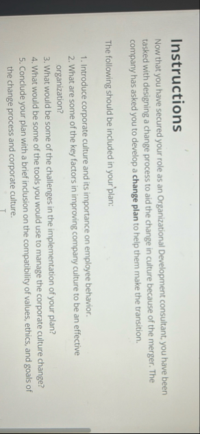 Instructions Now that you have secured your role