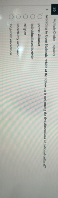 2 6 Multiple Choice 4 points According to Geert