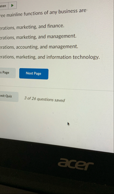 sten ree mainline functions of any business are