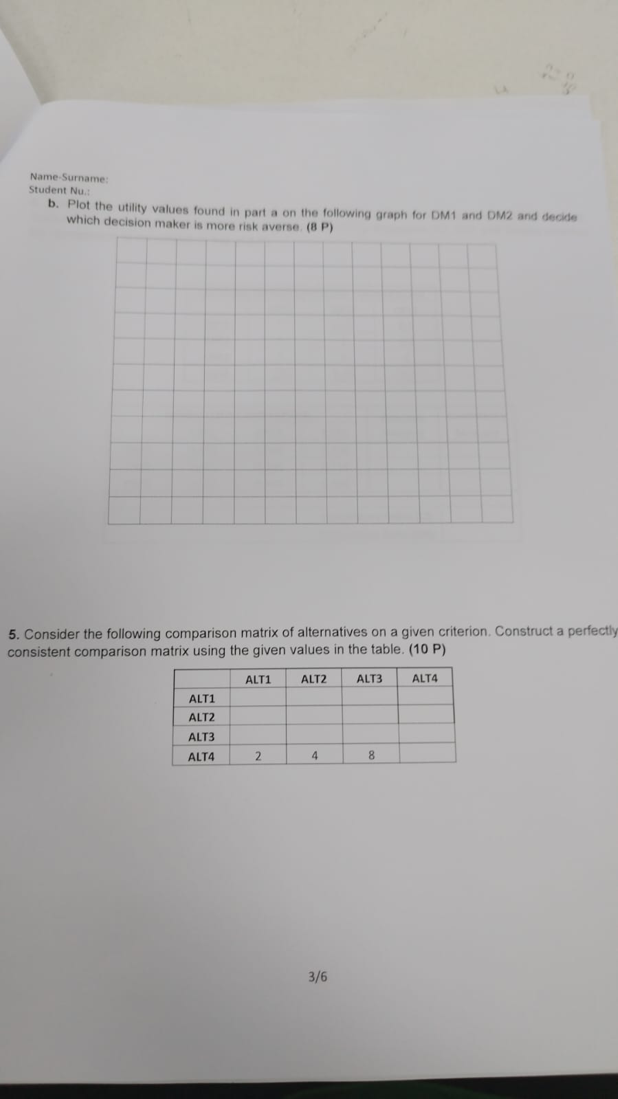 Name - Surname: Student Nu . : b . Plot the