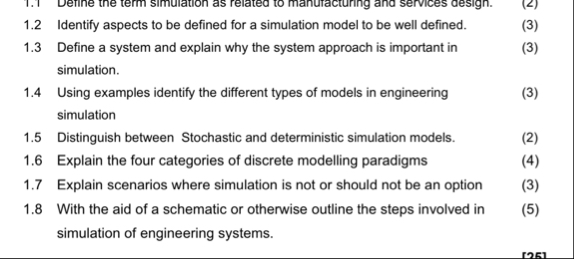1 . 2 Identify aspects to be defined for a