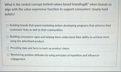 What is the central concept behind values - based