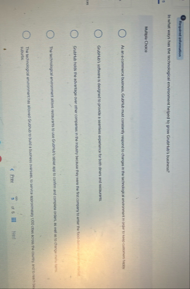 I Required information In what ways has the