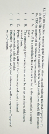 The HR function wants to spend more time