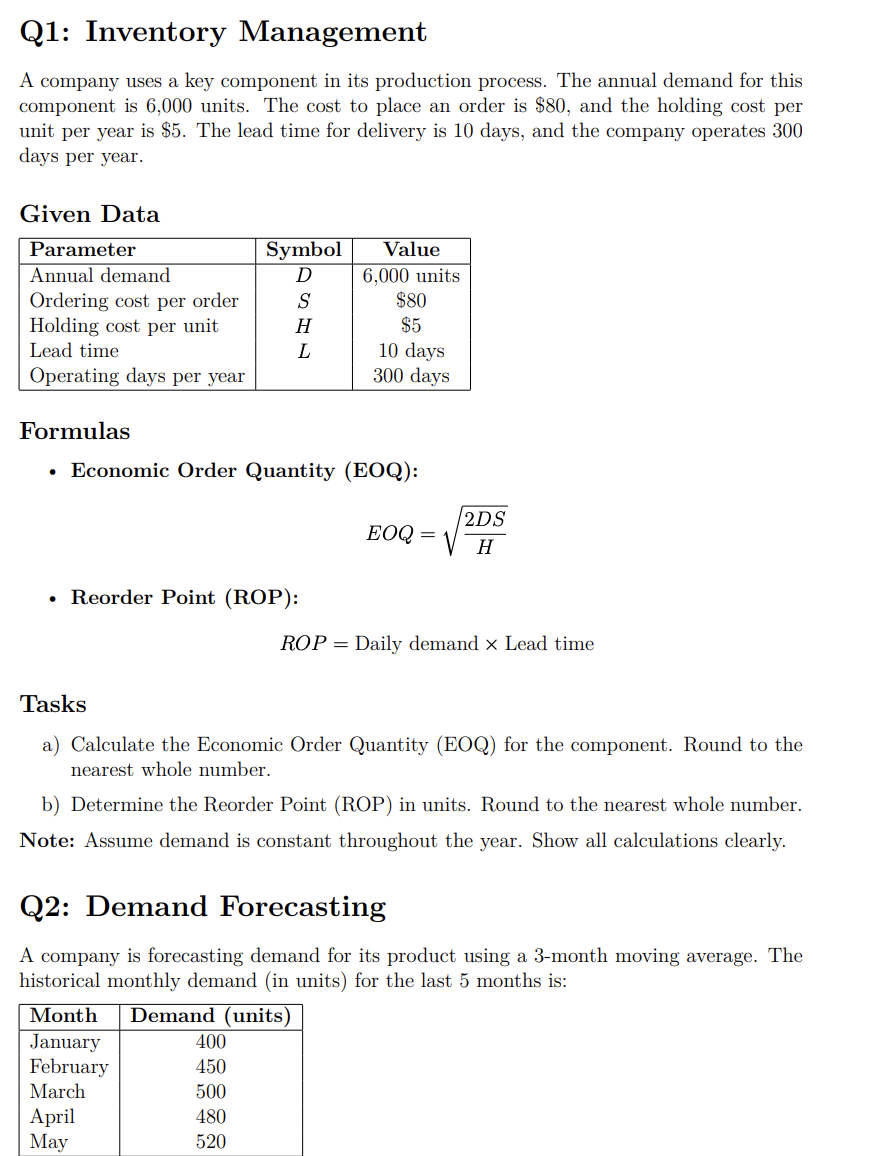 Operations Management: Solve These Key Problems