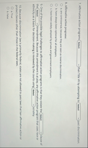 Affirmative action programs than Title VII by