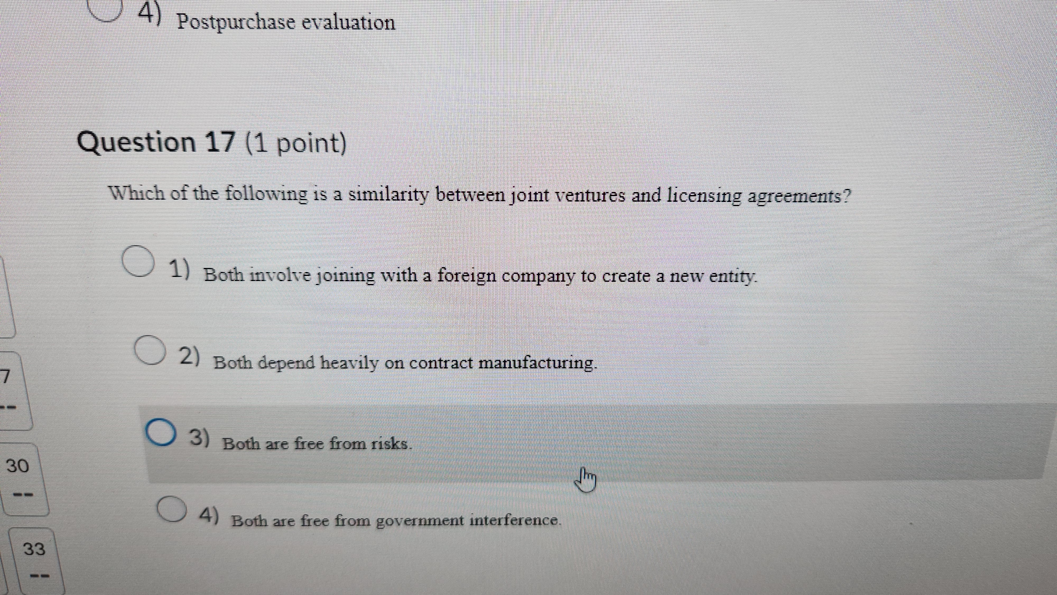 4 ) Postpurchase evaluation Question 1 7 ( 1