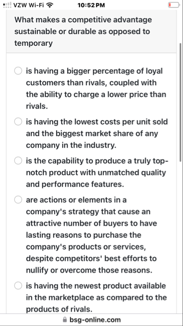 1 0 : 5 2 PM What makes a competitive advantage