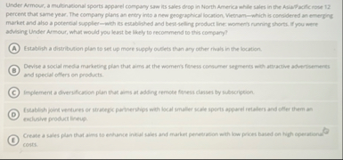 Under Armour, a multinacional sports apparel