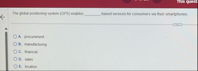 The giobal positioning system ( GPS ) enables