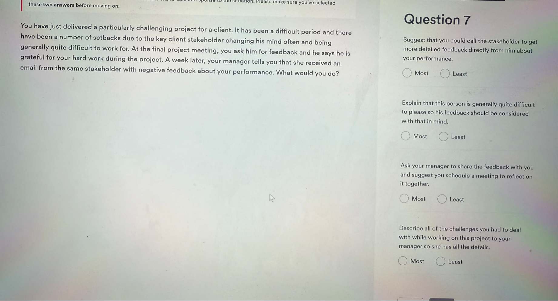 these two answers before moving on . You have