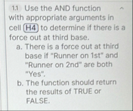1 . 1 Use the AND function with approprlate