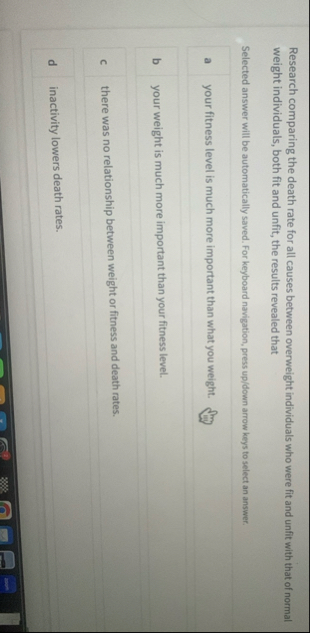 Research comparing the death rate for all causes