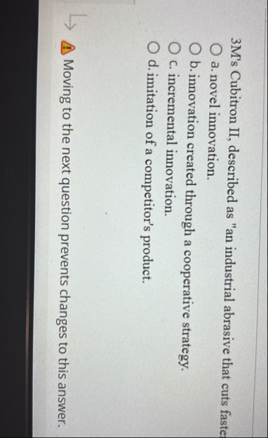 3 M ' s Cubitron II , described as 