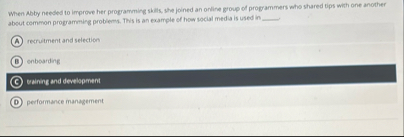 When Abby needed to improve her programming