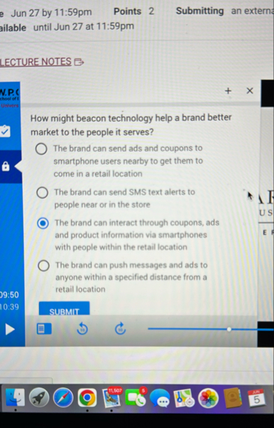 e Jun 2 7 by 1 1 : 5 9 pm Points 2 Submitting an