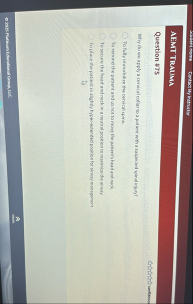 student Home Contact My Instructor AEMT TRAUMA