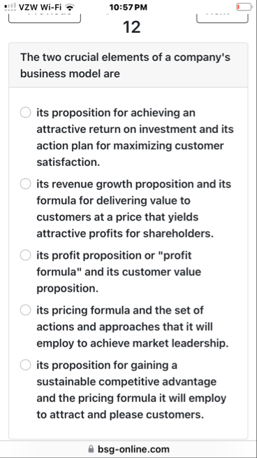 ell vzw wi - Fi 1 0 : 5 7 PM 1 2 The two crucial