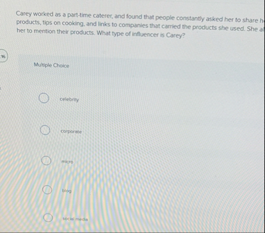 Carey worked as a part - time caterer, and found