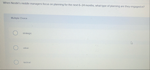 When Nestle's middle managers focus on planning