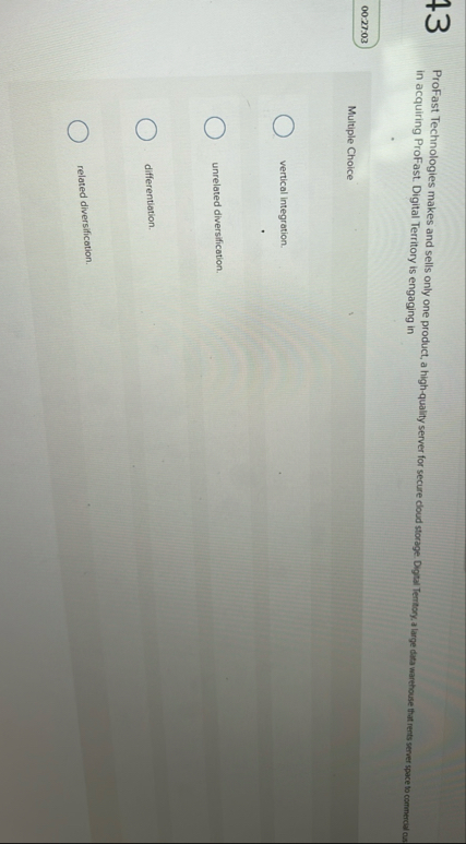 4 3 ProFast Technologies makes and sells only one