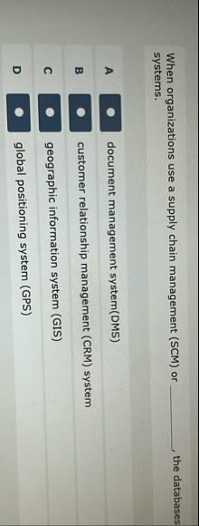 When organizations use a supply chain management