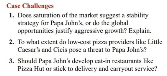 Case Challenges 1 . Does saturation of the market