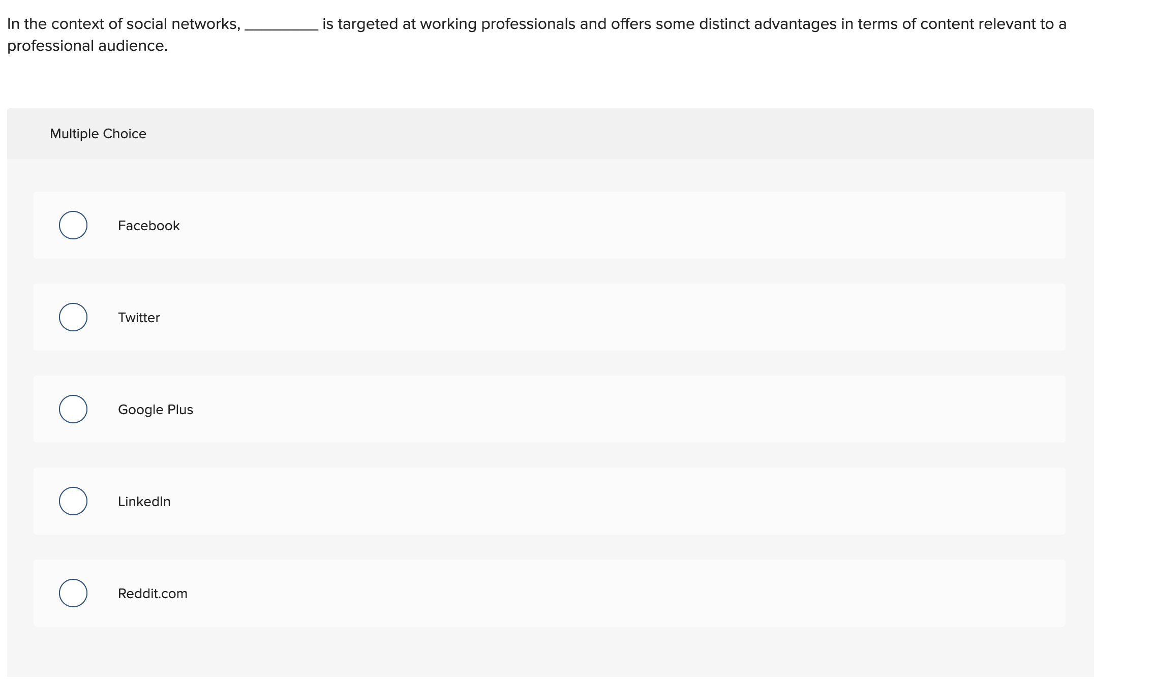 In the context of social networks, is targeted at