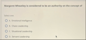 Margaret Wheatley is considered to be an