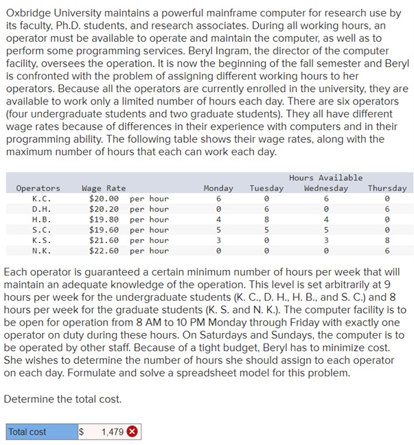 Please correct the wrong answer! Oxbridge