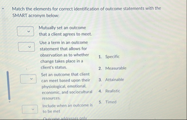 Match the elements for correct identification of