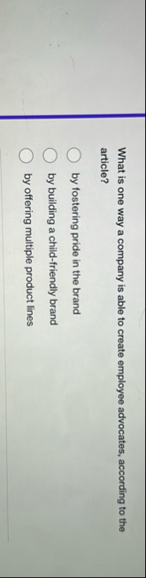 What is one way a company is able to create