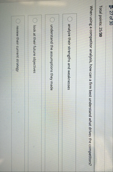 2 7 of 3 0 Total points: 2 5 / 3 0 When using a