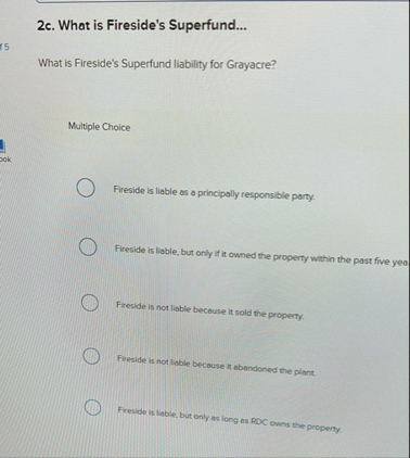 2 c . What is Fireside's Superfund... 1 5 What is