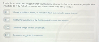 If you'd like a custom feld to appear when you're