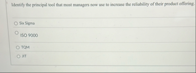 Identify the principal tool that most managers
