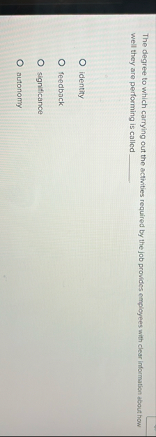 The degree to which carrying out the activities