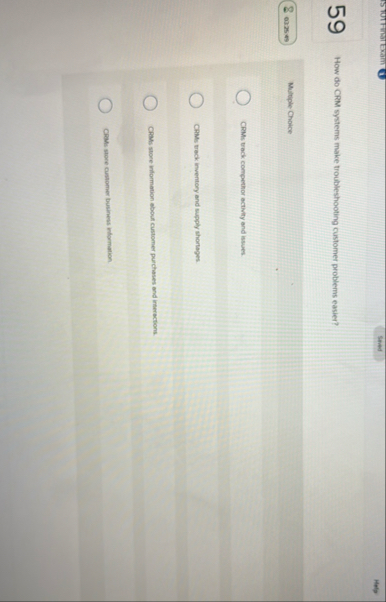TOTTIGI Exam Holp 5 9 How do CRM systems make