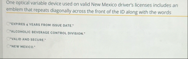 One optical variable device used on valid New