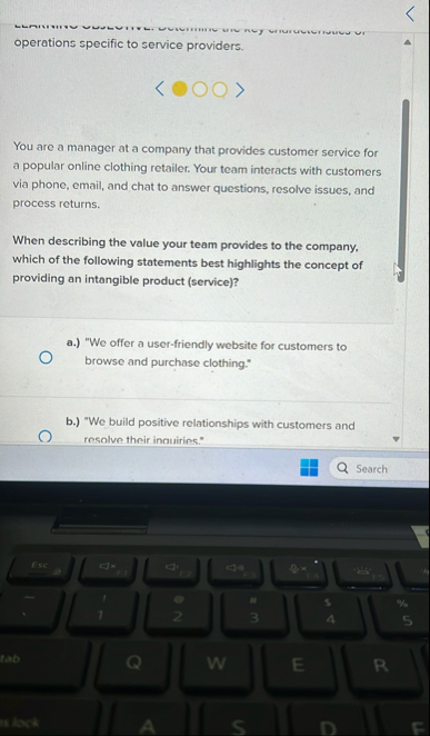 operations specific to service providers. You are
