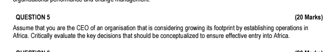 QUESTION 5 ( 2 0 Marks ) Assume that you are the
