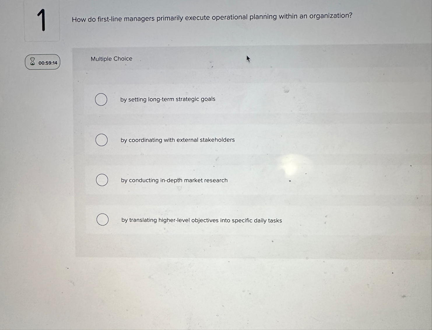 1 How do first - line managers primarily execute
