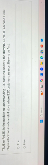 TRUE or FALSE: In the module on understanding B 2