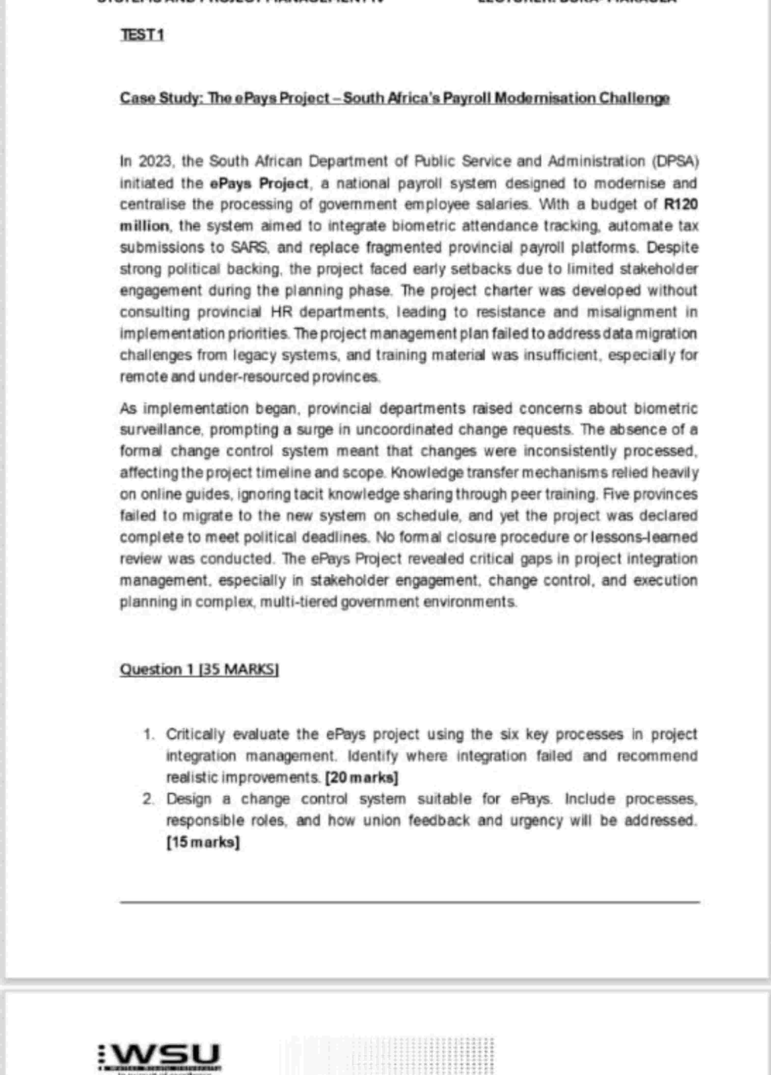 Case Study: The e Pays Project - South Africa's