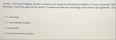 Coolers, a soft drink company, decides to launch