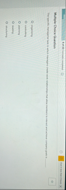 | | | | | | | | un 6 of 3 3 Concepts completed