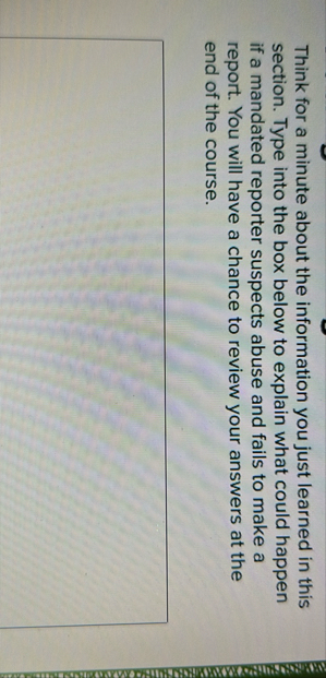 Think for a minute about the information you just