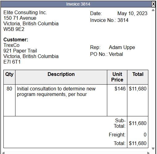 prepare jounal entry for this document Invoice