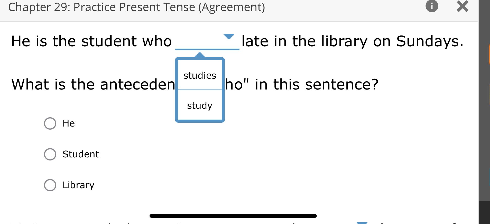 Sub Chapter 29: Practice Present Tense