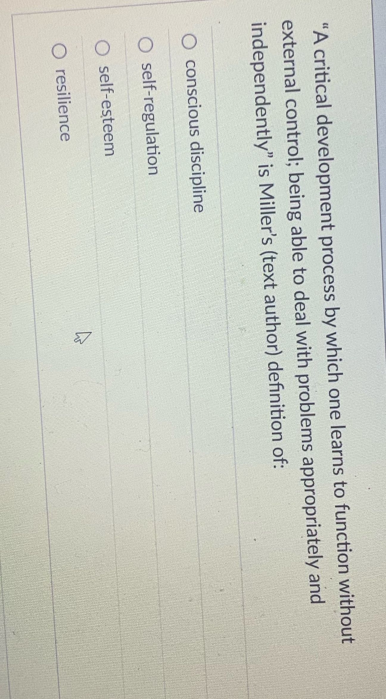 Answer for me "A critical development process by
